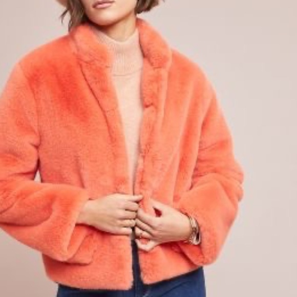 Anthropologie dRA Los Angeles Mango Faux Fur Jacket, Size Medium - Picture 9 of 12
